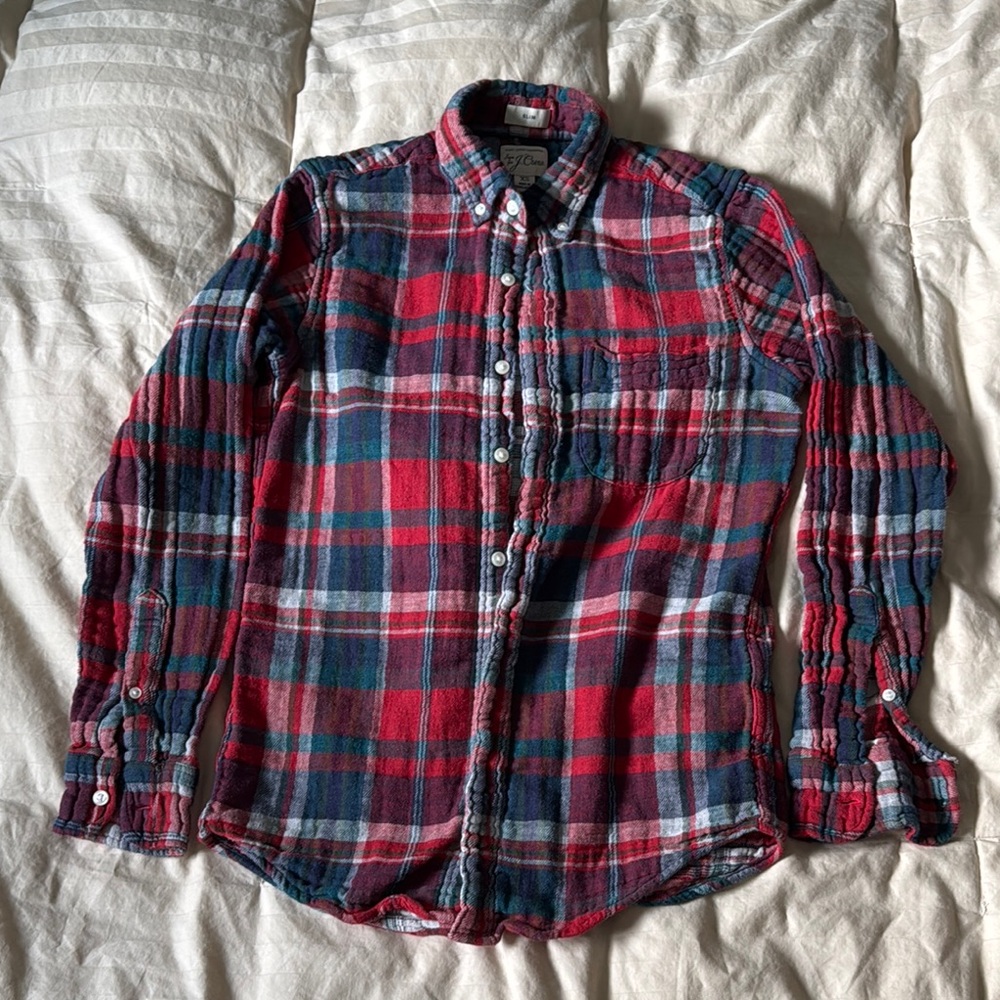 J Crew Button Up Soft XS Plaid